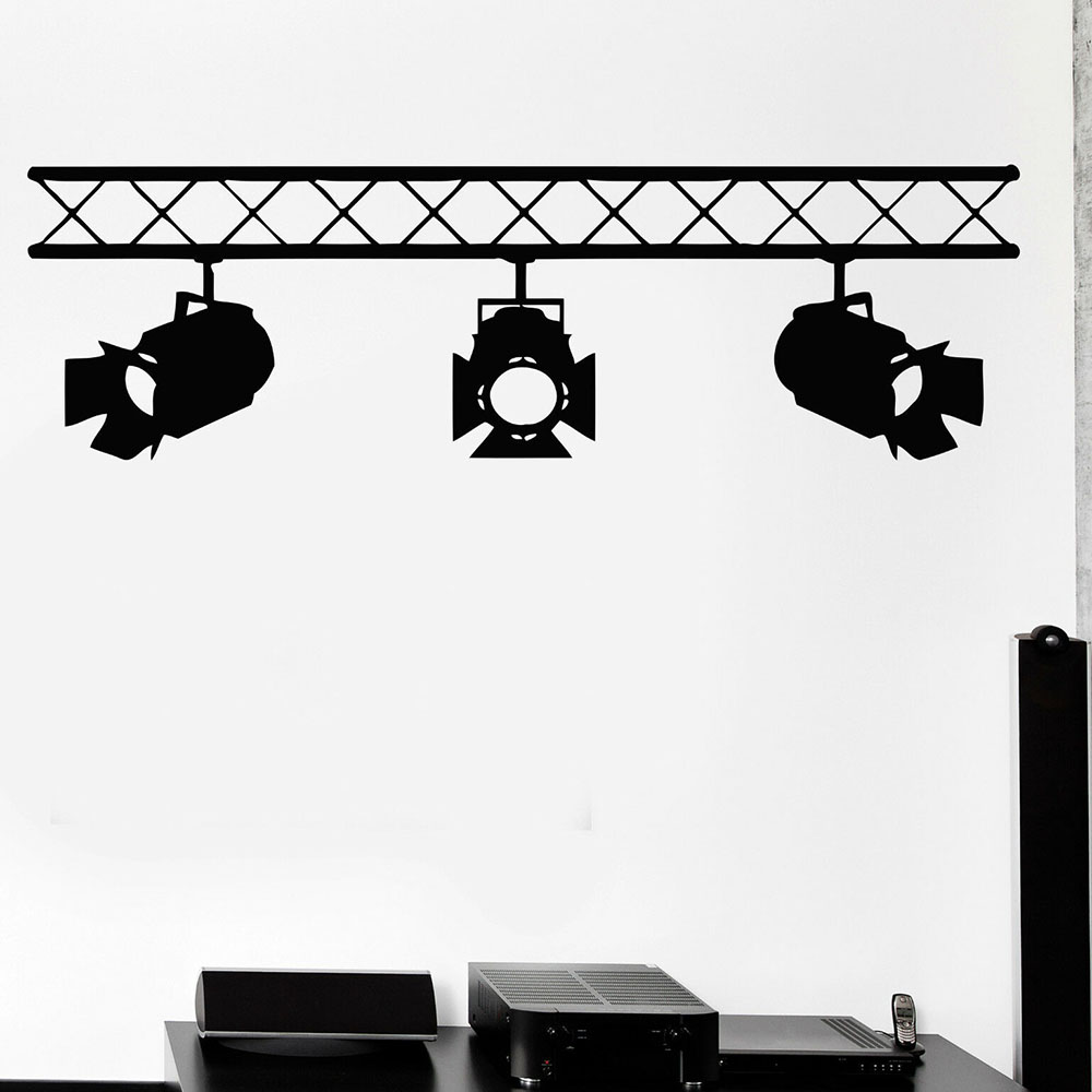 Home Cinema Wall Lights - Film Studio kino światła winylowa naklejka