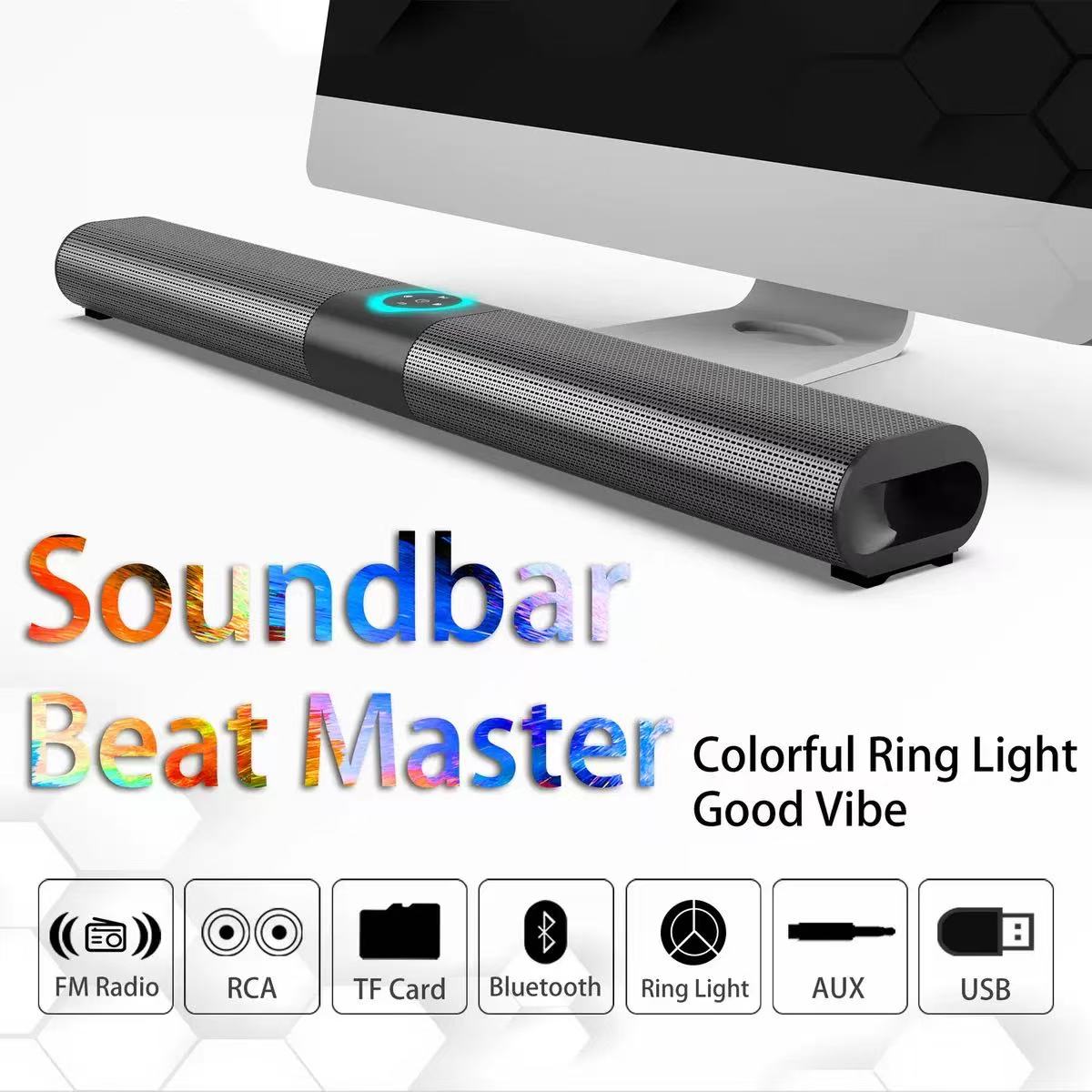 Home Cinema Wall Lights - Głośnik bezprzewodowy BS-20 Soundbar z kartą