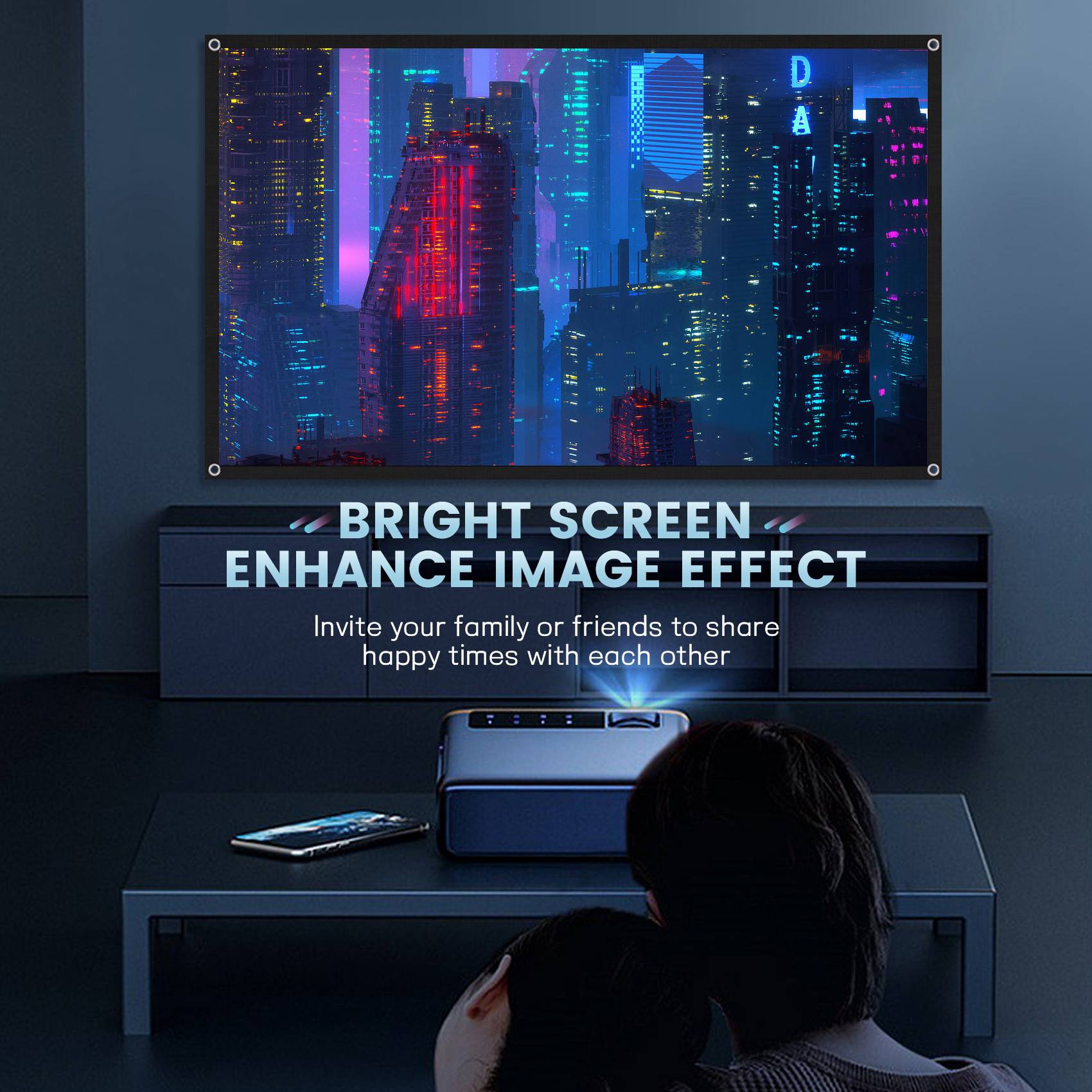 Home Cinema Blanc - Przenośny ekran projektora ABKM do kina