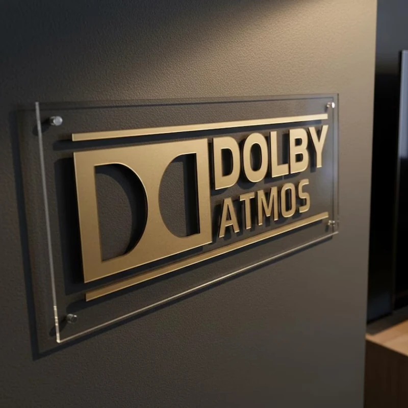 Home Cinema Wall Lights - Znak Dolby Atmos: Dekoracja 3D do