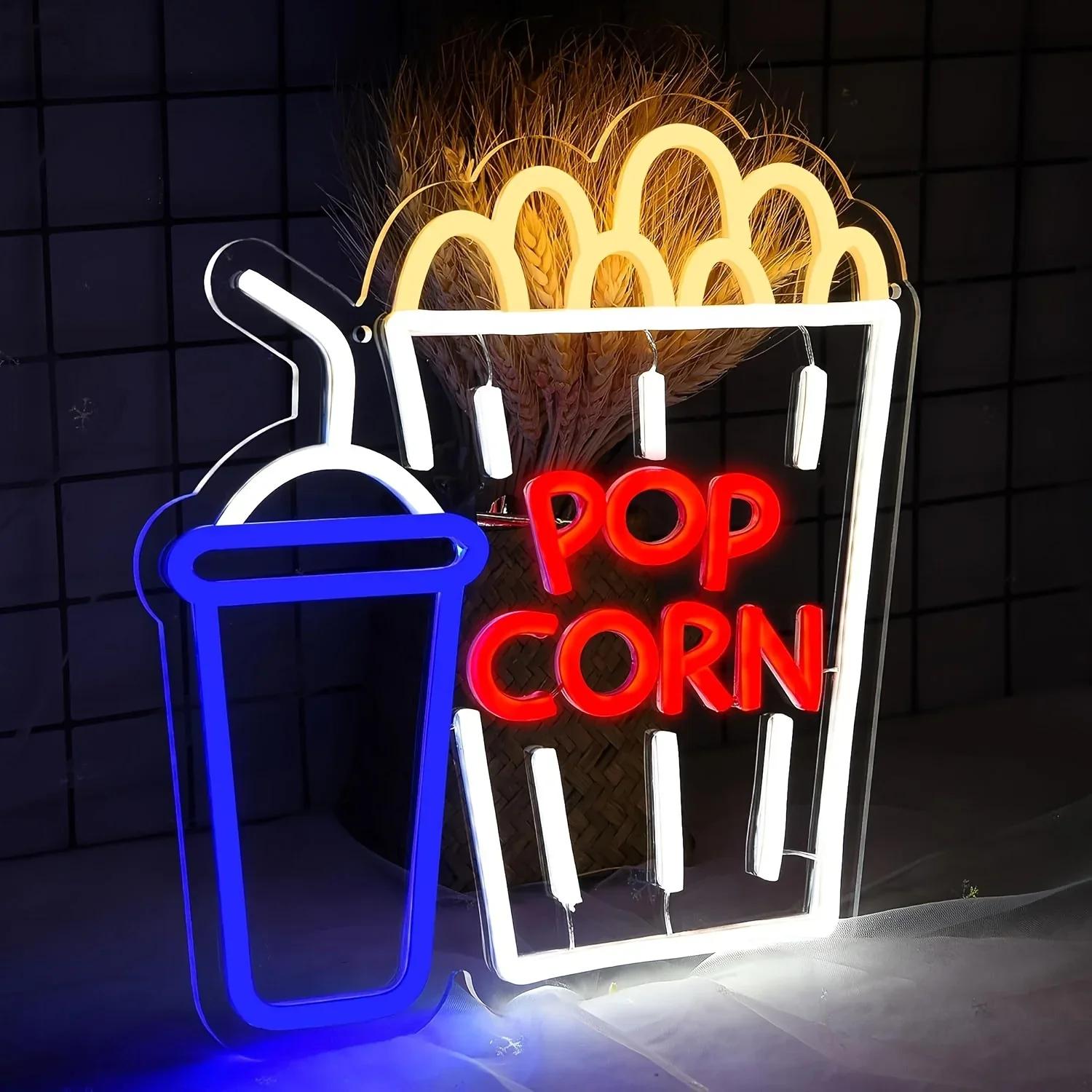 Home Cinema Wall Lights - Neonowy znak LED z napojem gazowanym,