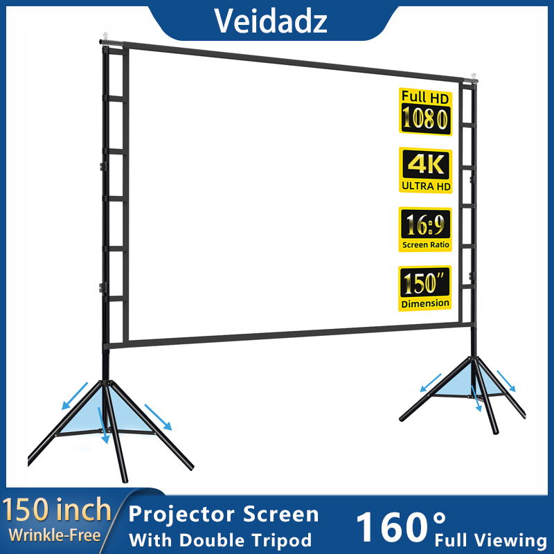 Home Cinema Blanc - Ekran projektora VEIDADZ ze stojakiem bez