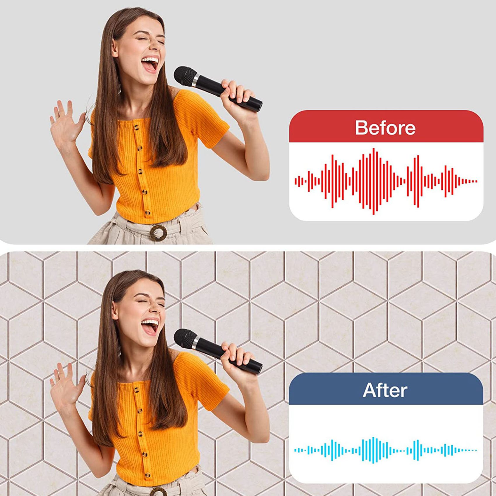 Acoustic Foam Panel - AEF6-24 PACK Pianka Akustyczna, Samoprzylepne Panele