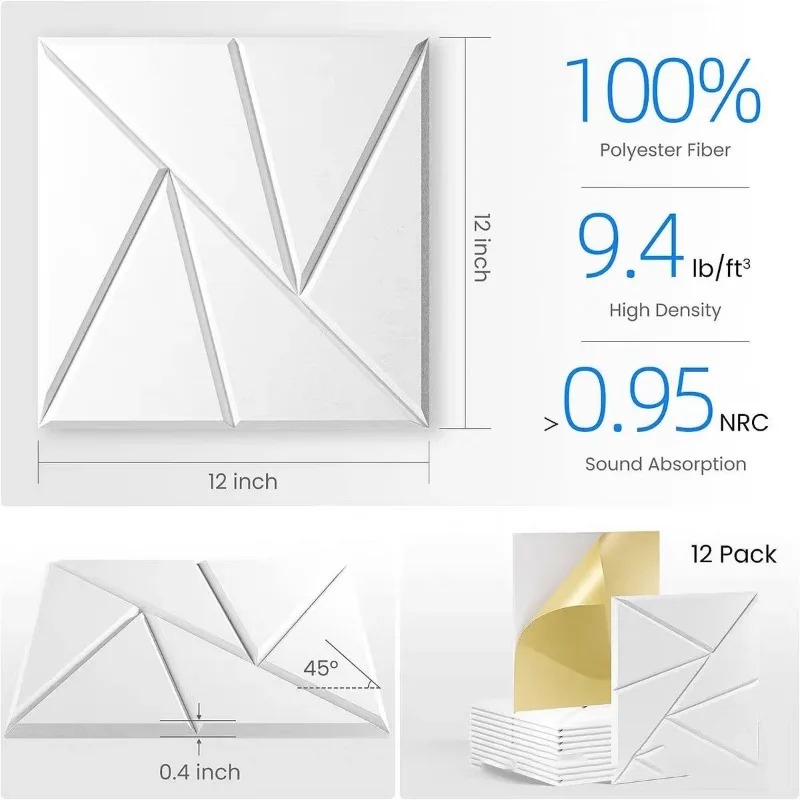12 szt. Panele z pianki akusty – Acoustic Foam Panel recenzja i cena