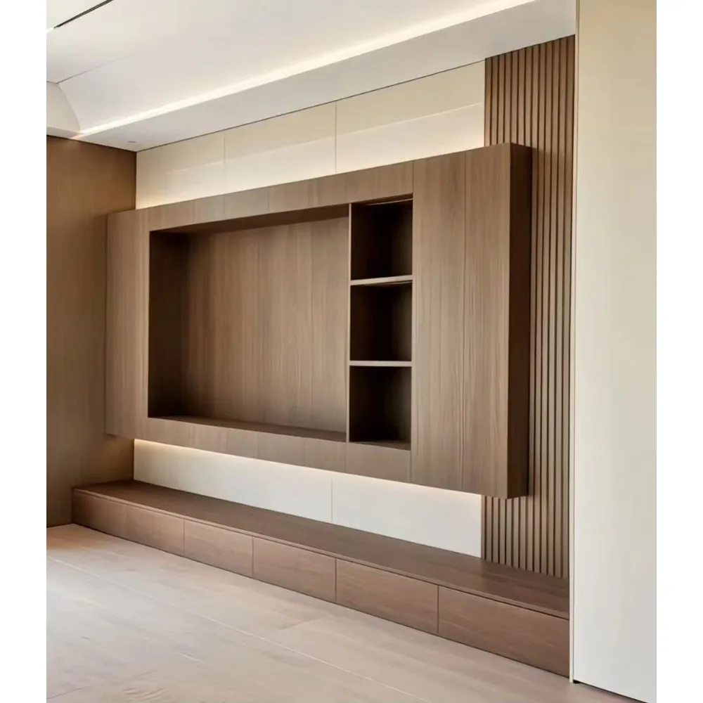 Nowoczesna, drewniana, niska s – Home Cinema Furniture recenzja i cena