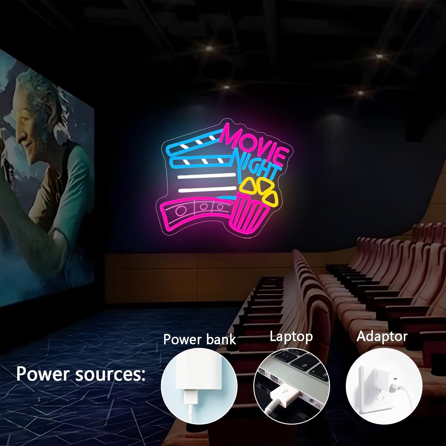 Neonowy znak „Filmowy Wieczór” – Home Cinema Wall Lights recenzja i cena
