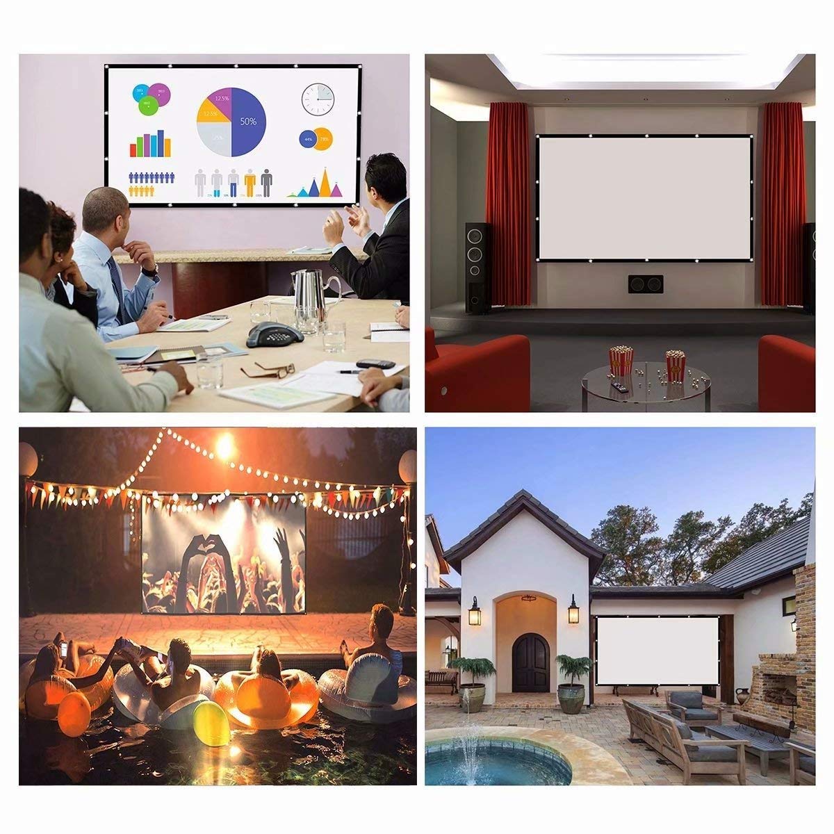 60 84 100 120 150-calowy ekran – Home Cinema Blanc recenzja i cena