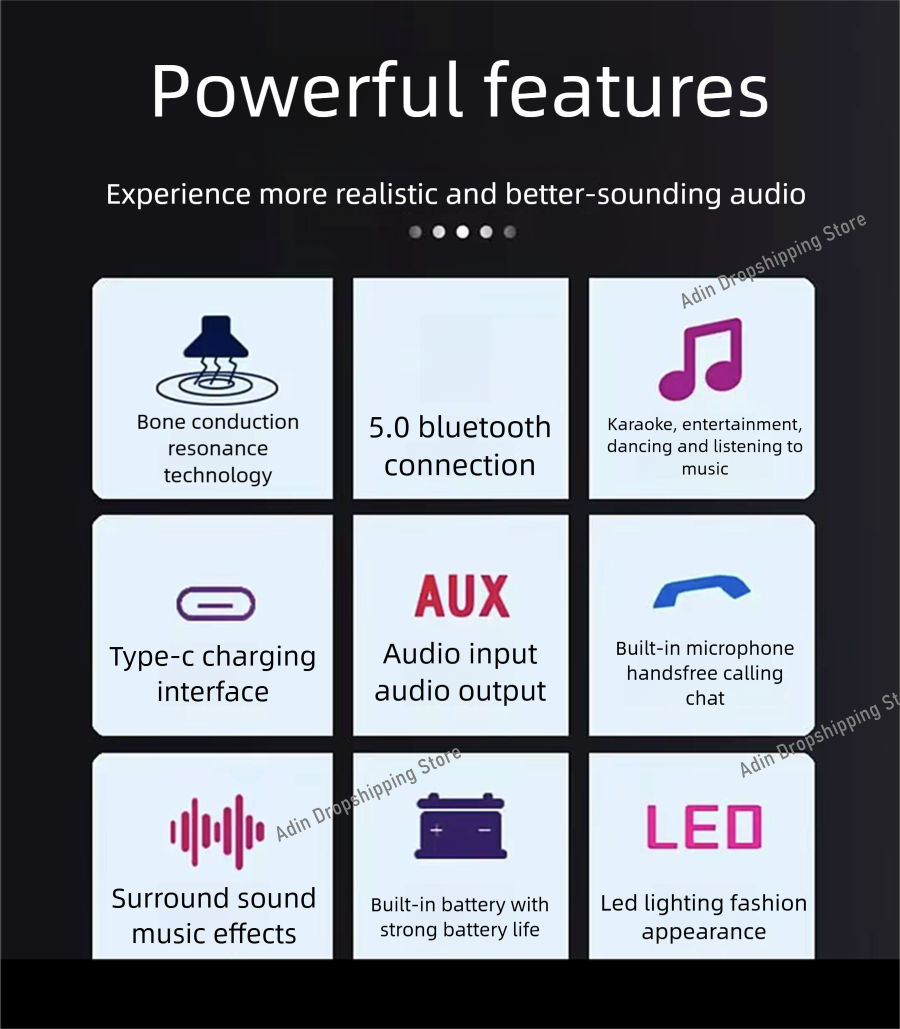 Adin 26w wibracyjny głośnik Bl – Soundbar Bluetooth Home recenzja i cena