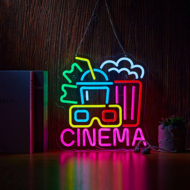 Neonowy szyld kina, neon LED z – Home Cinema Wall Lights recenzja i cena