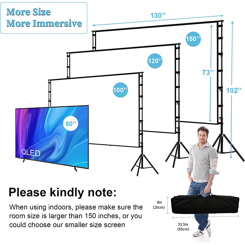 Ekran projektora VEIDADZ ze st – Home Cinema Blanc recenzja i cena